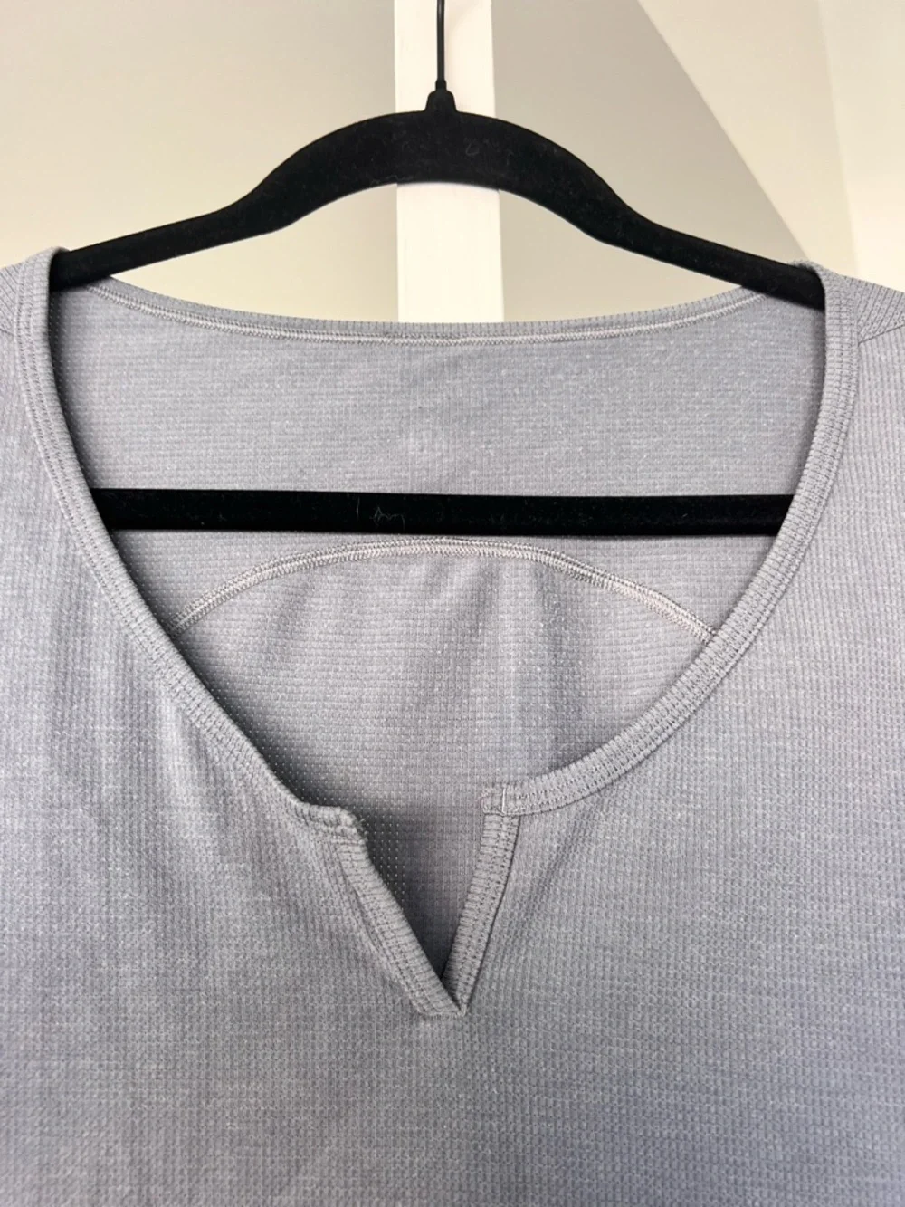 Lululemon Cropped Henley Long Sleeve Ribbed Top- Size M/8